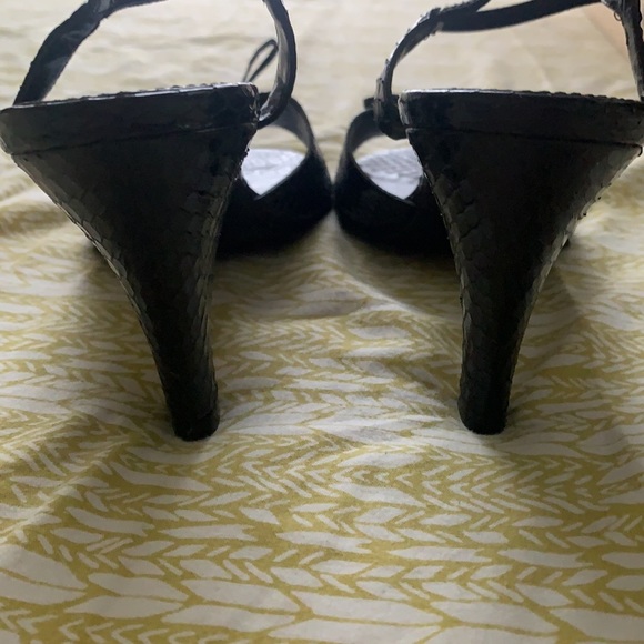 New ladies Apostrophe black snakeskin heels - Picture 6 of 6